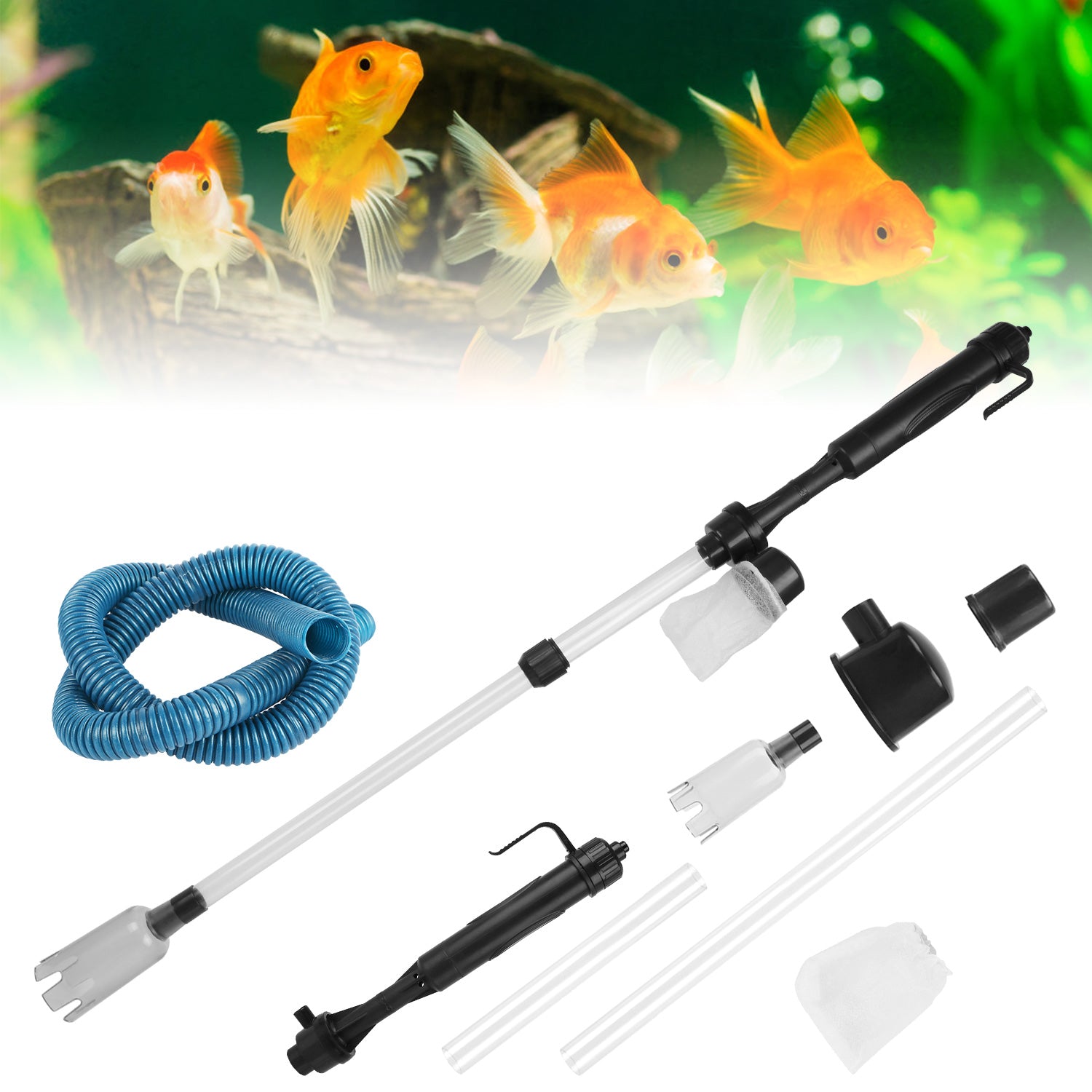 Battery-Operated Aquarium Vacuum Gravel Cleaner